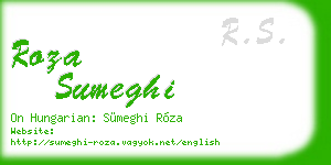 roza sumeghi business card